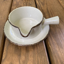 Stonehenge Midwinter Stoneware Gravy Boat with Underplate Speckled Handle - £22.81 GBP