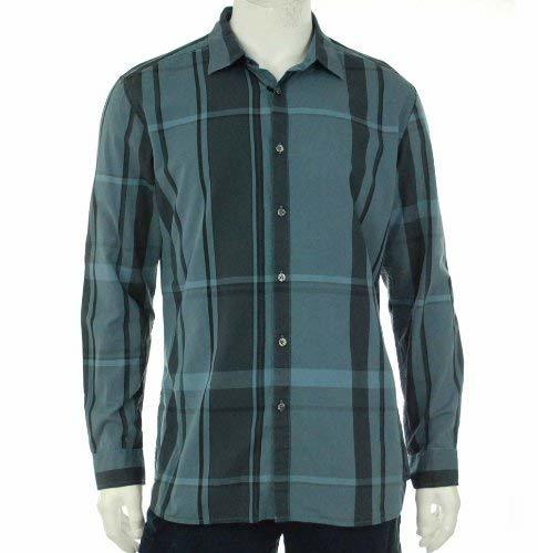 alfani fitted dress shirts Alfani Modern Fit Solid Button Down Shirt Light Blue XL, Men's