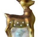 Midwest-CBK Hand Blown Glass Tan Fawn Deer Glass Christmas Ornament 4 in... - $11.63