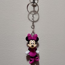 Disney Minnie Mouse in Purple Dress Custom 2.5&quot; Keychain Accessory - £10.24 GBP