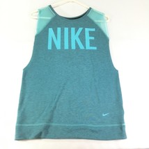 Nike Dri-Fit Fitness Tank Top Athletic One Mesh Shoulder SleevelessTeal ... - $12.18 CAD