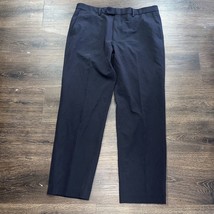 Nautica Men&#39;s Flat Front Black Slack Pants 36 x 30 - £9.53 GBP