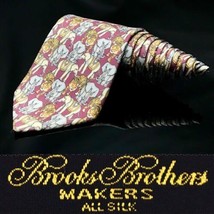 Brooks Brothers Makers Animal Tiger  Elephant  Necktie Tie Silk Men Ties - £19.02 GBP