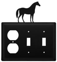 Village Wrought Iron EOSS-68 8 Inch Horse - Single Outlet and Double Switch Cove - £21.59 GBP