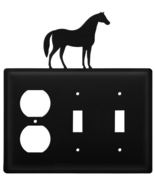 Village Wrought Iron EOSS-68 8 Inch Horse - Single Outlet and Double Swi... - £21.19 GBP