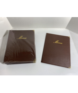 Restaurant Menu Wine Red Securit Vinyl Leather Style Two Page Double Insert - £7.57 GBP