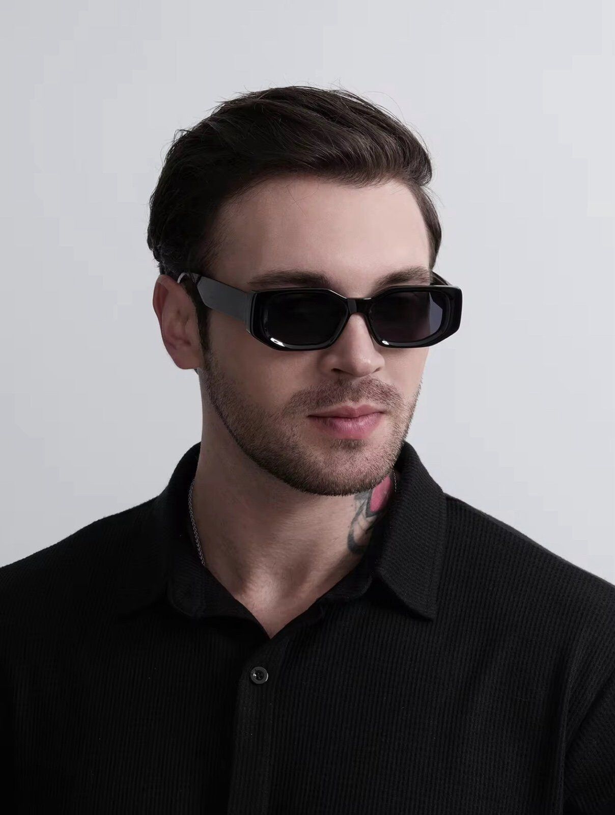 2024 new black classic retro designer branded concave irregular thick frame men