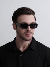 2024 new black classic retro designer branded concave irregular thick frame men - $16.44