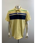 Chaps Men&#39;s Polo Shirt Size XL Yellow Blue Cotton Short Sleeve - £10.27 GBP