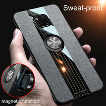 For Huawei Mate 20 30 P20 P30 Pro Honor Magnetic Ring Case Hybrid Cloth Fabric - £40.20 GBP