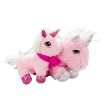Pink Unicorn Plush Set Aurora DanDee Sparkle Stuffed Animal - £10.17 GBP