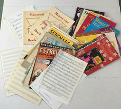 vintage sheet music song books magazines  manuscript paper lot piano tro... - £15.53 GBP