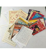 vintage sheet music song books magazines  manuscript paper lot piano tro... - $19.75