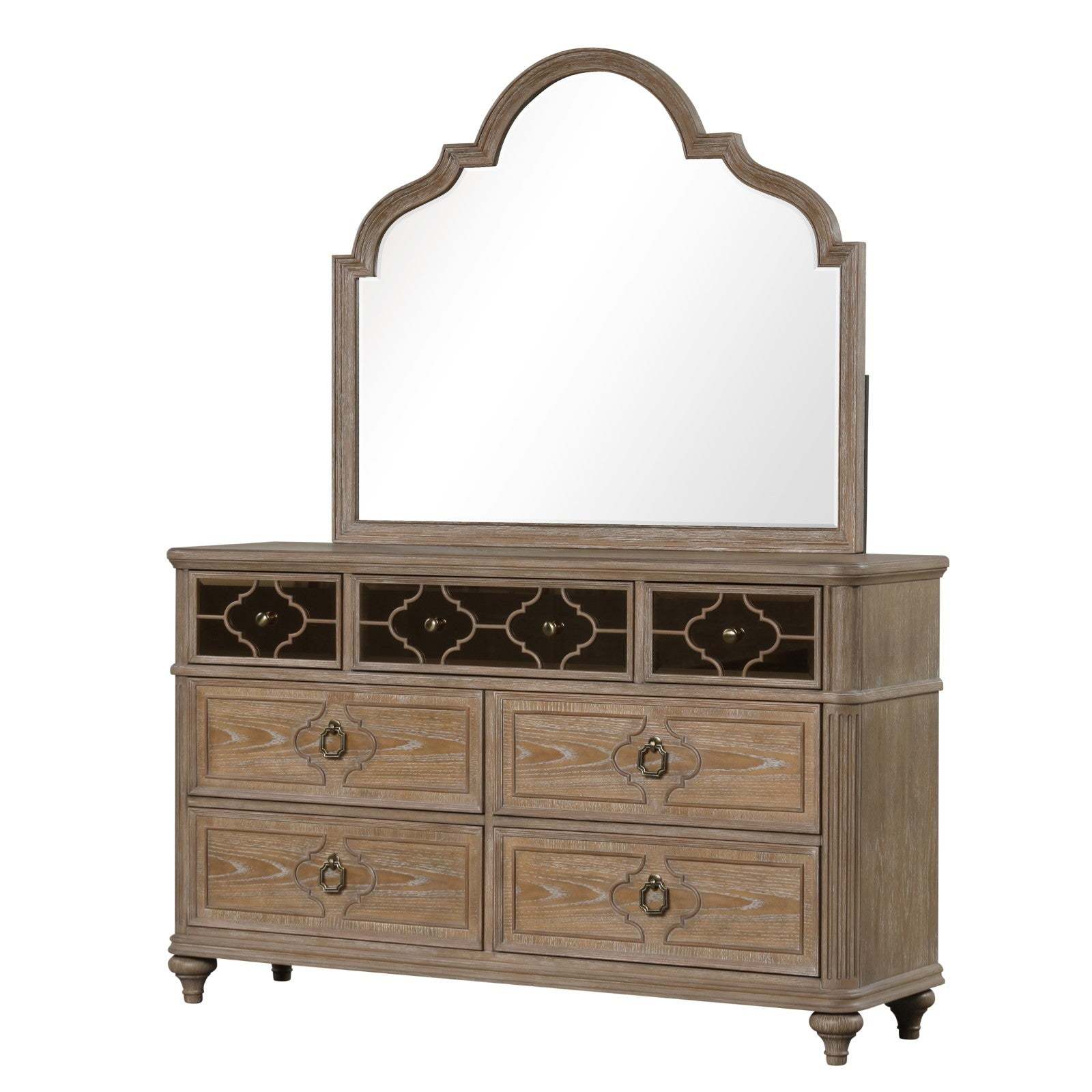 Rustic Oak Dresser: Contemporary 1-Pc Bedroom Furniture with Mirror Item image 2