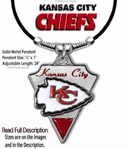 KANSAS CITY CHIEFS ADJUSTABLE 24&quot; NECKLACE FOOTBALL TEAM SPORTS NFL FREE... - £16.06 GBP