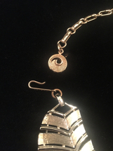Vintage 60s Segmented Gold Spine Choker Necklace image 4