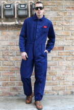 German army blue navy work suit coverall military overalls 100% cotton b... - $30.00