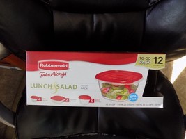 Rubbermaid Take Alongs Lunch &amp; Salads To-Go-Pack 12 Containers +Lids NEW HTF - £15.15 GBP