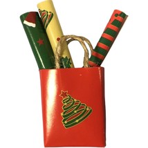  Shopping Bag Christmas Wrapping Paper D7011 Minimum World Dollhouse Min... - $3.25