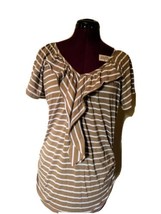 French Laundry Top Multicolor Women Gathered Ruched Size Large Striped  ... - £14.73 GBP