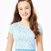 New Lilly Pulitzer Girls Blue Polka Dot Thelma Top (Size 16 Juniors) - £23.41 GBP