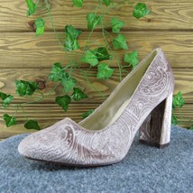 Nine West Jayvee Women Pump Heel Shoes Pink Fabric Size 7.5 Medium - £19.57 GBP