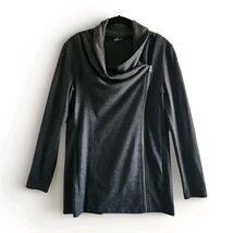 Club Monaco Womens Wool Knit Asymmetrical Zip Up Cardigan Top Gray Size SM - $25.44