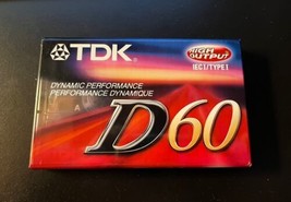Tdk D60 High Output Blank Audio Cassette Tape IECI/Type I- New Sealed ! - £2.31 GBP