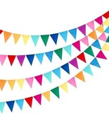 36 Flags Pennant Banner Multicolor Paper Pennant Banners Bunting For Par... - $21.37