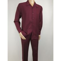 Men's MONTIQUE Two Piece Set Walking Leisure Suit 2391 Wine Tone on Tone image 4