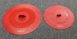 Set of 2 - Rachael Ray Silicone Suction Lids Bowl Covers RED - £16.36 GBP