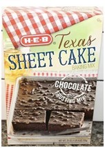 HEB Texas Sheet Cake mix. 25 oz box pack of 3 - $37.59