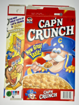 1998 Empty Cap&#39;n Crunch New Great Taste 16OZ Cereal Box SKU U200/372 - £15.12 GBP