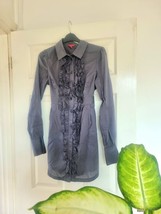 Ted Baker Grey Shirt Dress Size 2 UK 10 VGC - $21.28