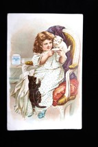 Antique 1896 Gail Borden Eagle Brand Condensed Milk Victorian Trade Card... - $475.72 MXN