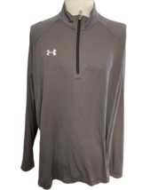 UnderArmour Black &amp; Gray Striped Long Sleeve 1/4 Zip Pullover Size 2XL - £18.30 GBP