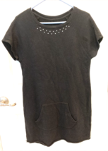 Ruff Hewn Dress Womens Small Black Studded Sweatshirt Kangaroo Pocket  8... - £9.36 GBP