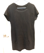 Ruff Hewn Dress Womens Small Black Studded Sweatshirt Kangaroo Pocket  8... - £7.76 GBP