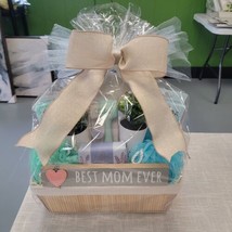 Best Mom Ever Spa Gift Basket Green &amp; Blue Bath N Body Eye Mask Facial B... - $63.85