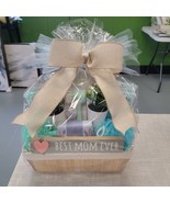 Best Mom Ever Spa Gift Basket Green &amp; Blue Bath N Body Eye Mask Facial B... - £50.88 GBP
