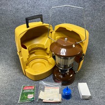 Coleman Two Dual Mantle 275 Brown Lantern In Clamshell Case 9/78 Glass Tested - $173.24