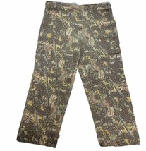 Bushlan Camo Pants Vintage 80s XXL Men 40 42 44x32 Hunting Cargo Adjustable USA - £23.07 GBP