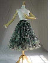 Army Pattern Puffy Tutu Skirt Women Custom Plus Size Tulle Midi Skirt Outfit image 4