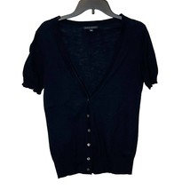 Banana Republic Women&#39;s Cardigan Sweater Short Sleeve Front Button Black... - $19.79