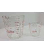 2 VTG Anchor Hocking Fire King Glass Kitchen Measuring Cup Lot 1 &amp; 4 Cup... - €16,79 EUR