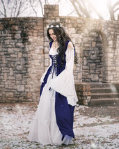 Reminisce Renaissance Faire Dress Medieval Costume Corset OverDress &amp; Mythic Che - £71.58 GBP