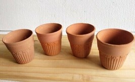 Handmade Indian Clay Tea Cups Chai Kulhar Pack -4 Us - £24.96 GBP