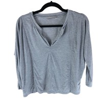 Athleta Womens Essence Boxy Top Oversized 3/4 Sleeve V Neck Gray XXS - £11.58 GBP