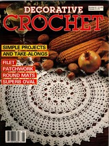Decorative Crochet Vintage Magazine No. 8 March 1989 Filet Patchwork Mat... - €6,21 EUR