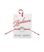 Macy&#39;s - Make-A-Wish Believe Slider Bracelet Red - 1 Count - £4.69 GBP